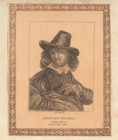 Portret de Leonaert Bramer Leonard Bramer (título sobre objeto) de James Girtin