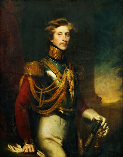 Retrato de Arthur Vansittart, tres cuartos de longitud, con el uniforme de los Life Guards de James Godsell Middleton