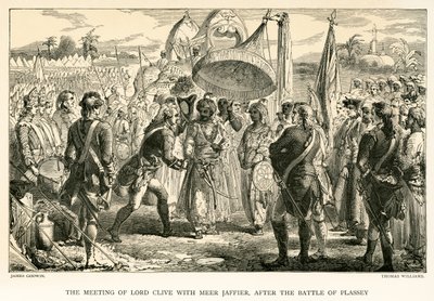 El encuentro de Lord Clive con Meer Jaffier, después de la batalla de Plassey de James Godwin