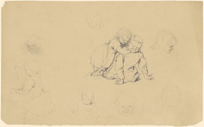 Estudios de Niños Jugando de James Goodwyn Clonney