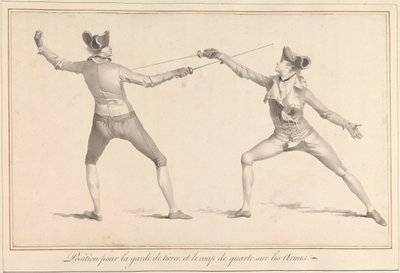 Posición para la guardia de tercio, y la patada de cuarto en los brazos de James Gwin