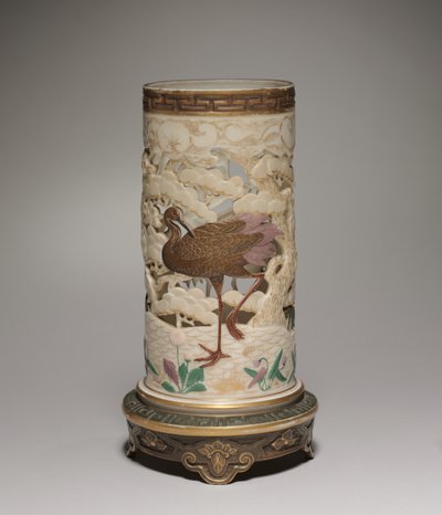 Jarrón, fabricante Fábrica de Porcelana de Worcester, 1873 de James Hadley