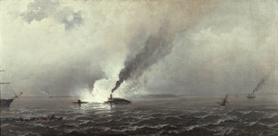 El Monitor y el Merrimac, 1874-75 de James Hamilton