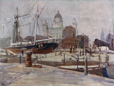Las Oficinas del Muelle desde el Canning Graving Dock de James Hamilton Hay