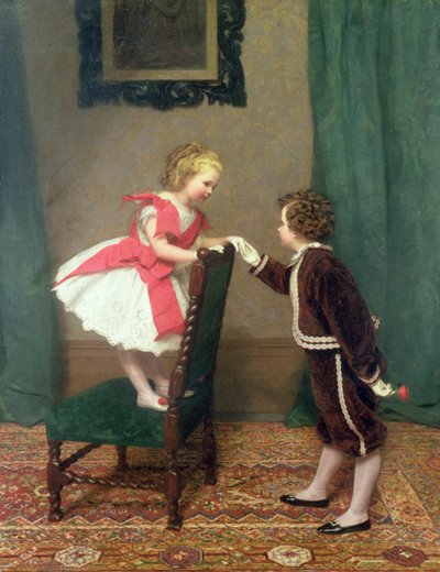 El primer coqueteo de Miss Lily, 1867 de James Haylar