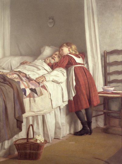 La pequeña enfermera del abuelo de James Hayllar