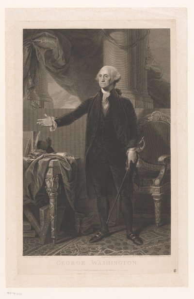 retrato de george washington de James Heath