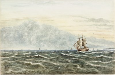 Escena de envío frente a Tynemouth de James Henry Cleet