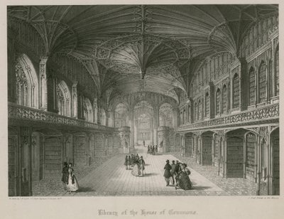 Biblioteca de la Cámara de los Comunes, diseñada por Thomas Hopper de James Henry Lynch