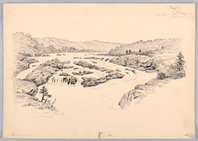 Rápidos del río, diseño para la cena de la Junta de Comercio de Washington, 13 de mayo de 1908 de James Henry Moser