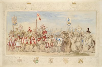 William Earl of Craven, Knight of the Griffin y Henry de la Poer Beresford, marqués de Waterford, Knight of the Dragon, 1839 de James Henry Nixon