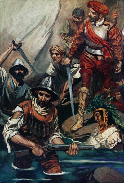 Cortés y sus hombres en la brecha de James Henry Robinson