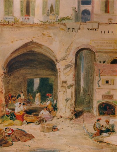 Un patio en Génova, c1850, 1935 de James Holland