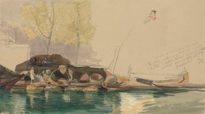 Barcazas en un canal de Rotterdam de James Holland