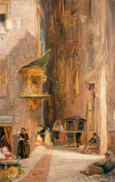 Calle en Génova (óleo sobre lienzo) de James Holland