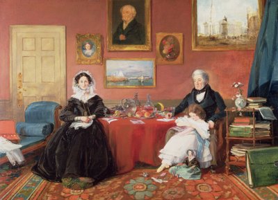 La familia Langford en su sala de estar, 1841 de James Holland