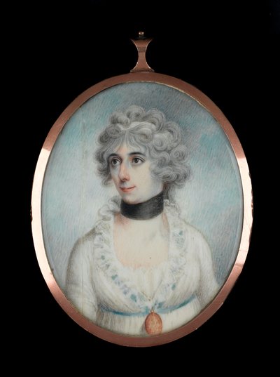 Dama no identificada (1801-1881), hacia 1820 (acuarela sobre marfil) de James Holmes