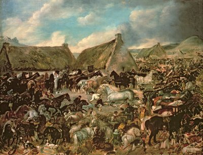 Caballos en la feria de Skirling de James Howe