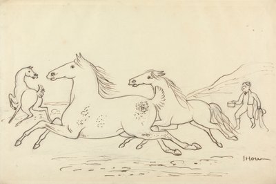 Tres caballos y un mozo de cuadra de James Howe