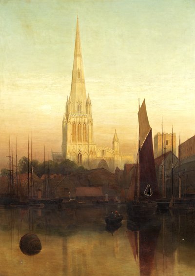 St Mary Redcliffe, Bristol, posiblemente 1886 de James Jackson Curnock