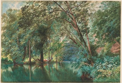 Árboles sobre el río Frome en Stapleton de James Jackson Curnock
