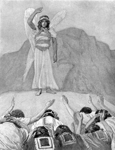 La reprensión del ángel por James Tissot - Biblia de James Jacques Joseph (after) Tissot