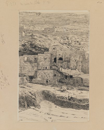 Una esquina del pueblo de Siloé, ilustración de La Vida de Nuestro Señor Jesucristo de James Jacques Joseph Tissot