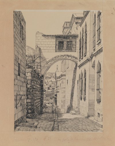 Una parte del Arco Antiguo llamado Ecce Homo, ilustración de La Vida de Nuestro Señor Jesucristo de James Jacques Joseph Tissot