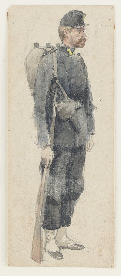 Un soldado llevando un rifle de James Jacques Joseph Tissot