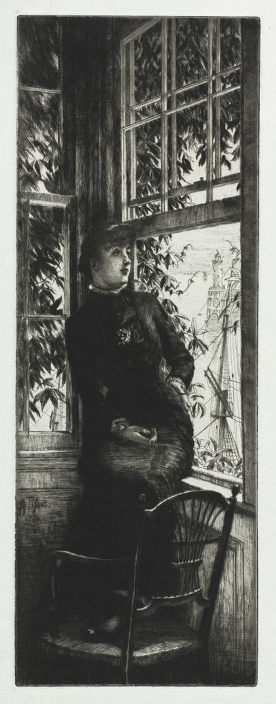 En la orilla del mar, 1880 de James Jacques Joseph Tissot