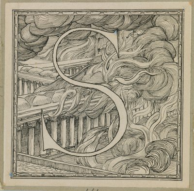 Letra capital S, ilustración de La vida de Nuestro Señor Jesucristo de James Jacques Joseph Tissot