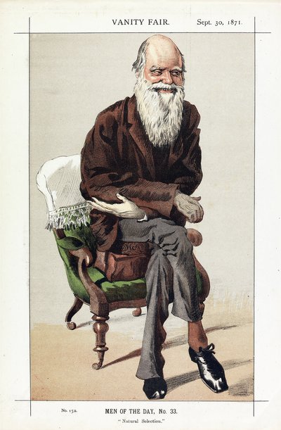 Charles Darwin, Hombres del día, No. 33, Selección natural, de Vanity Fair, pub. 1871 de James Jacques Joseph Tissot