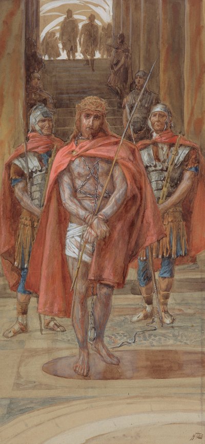Cristo deja la sala de juicio, ilustración de La Vida de Cristo, c.1886-94 de James Jacques Joseph Tissot