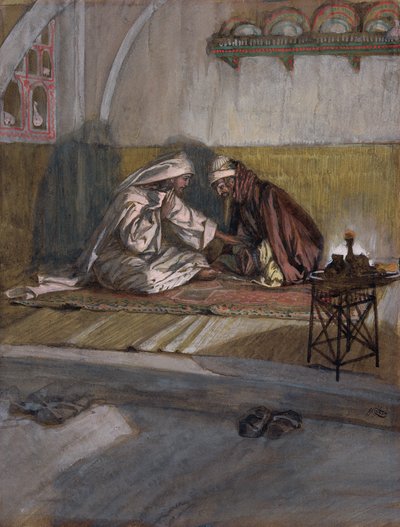 Cristo habla con Nicodemo, ilustración para La vida de Cristo, c.1886-94 de James Jacques Joseph Tissot