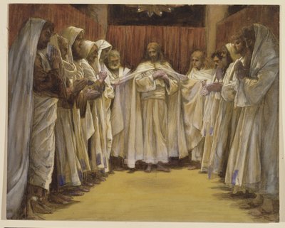 Cristo con los doce Apóstoles, ilustración para La Vida de Cristo, c.1886-96 de James Jacques Joseph Tissot