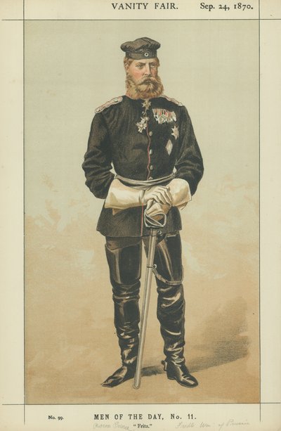 Príncipe heredero Federico Guillermo de Prusia (litografía a color) de James Jacques Joseph Tissot