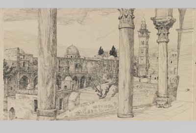 Explanada del Haram, ilustración de La Vida de Nuestro Señor Jesucristo de James Jacques Joseph Tissot