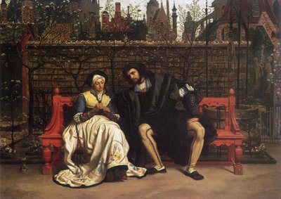 Fausto y Margarita en el jardín, 1861 de James Jacques Joseph Tissot