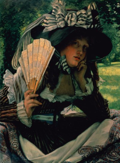 Chica con un abanico, c.1870-71 de James Jacques Joseph Tissot
