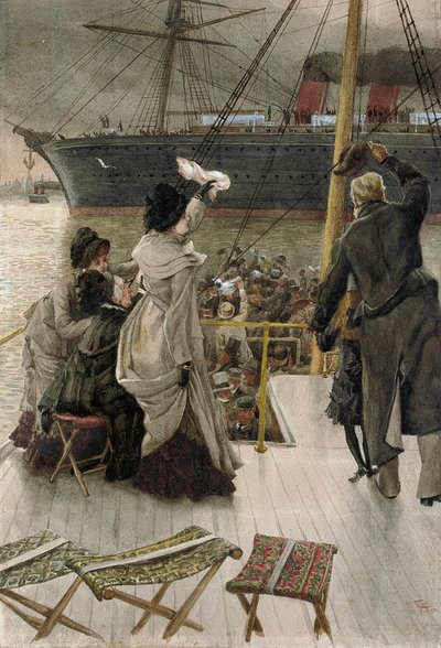 Adiós, en el Mersey, 1880 de James Jacques Joseph Tissot