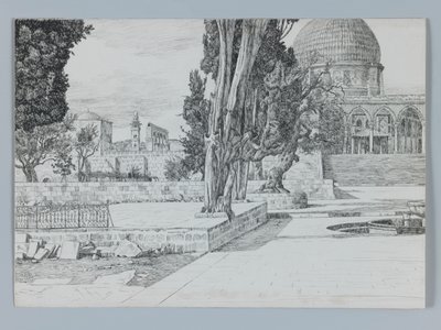 Haram, Mezquita de Es-Sakrah, ilustración de La vida de Nuestro Señor Jesucristo de James Jacques Joseph Tissot