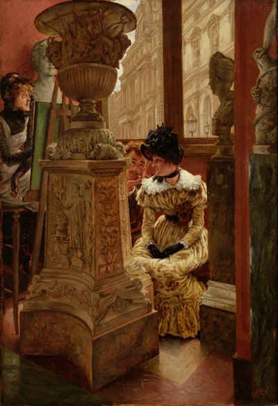 En El Louvre (LEsthetique), 1883-5 de James Jacques Joseph Tissot