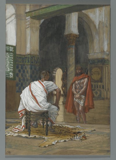 Jesús ante Pilato - Segunda entrevista, ilustración de La vida de Nuestro Señor Jesucristo, 1886-94 de James Jacques Joseph Tissot