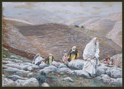 Jesús sube a Jerusalén, ilustración para La vida de Cristo, c.1886-94 de James Jacques Joseph Tissot