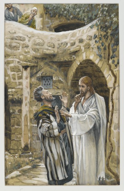 Jesús cura a un hombre mudo poseído, ilustración de La vida de nuestro Señor Jesucristo de James Jacques Joseph Tissot