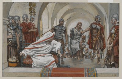 Jesús llevado de Herodes a Pilato, ilustración de La vida de Nuestro Señor Jesucristo, 1886-94 de James Jacques Joseph Tissot