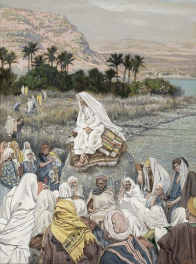 Jesús Predicando junto al Mar, ilustración para La Vida de Cristo, c.1886-96 de James Jacques Joseph Tissot