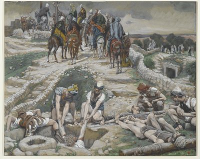 Jesús sacado de la cisterna, ilustración de La vida de Nuestro Señor Jesucristo, 1886-94 de James Jacques Joseph Tissot