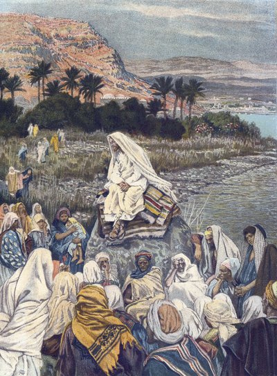 Jesús enseña en la orilla (La vida de nuestro Señor Jesucristo) de James Jacques Joseph Tissot