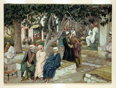 Jesús en una reunión con San Mateo, ilustración para La Vida de Cristo, c.1886-96 de James Jacques Joseph Tissot